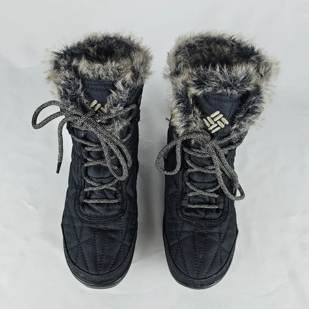 Columbia Minx Shorty III Women's Boots Size 6.5 Wide Black Waterproof BL5961-010